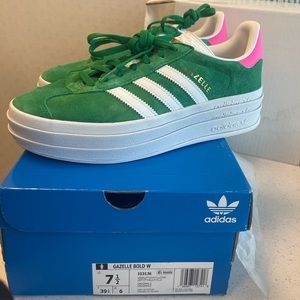 Adidas Gazelle Bold ‘Green Lucid Pink’